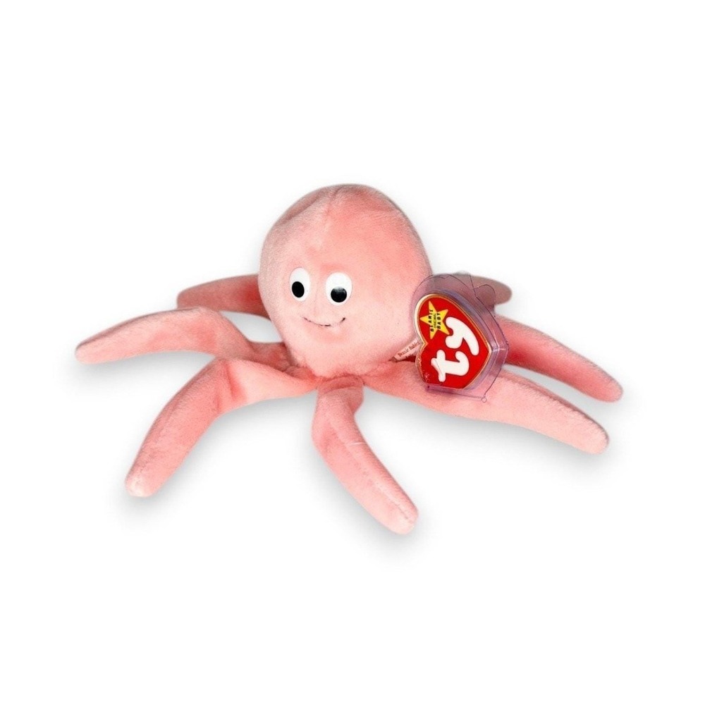 Inky the Octopus Ty Beanie Baby | Ocean Cuddler | Mint Heart Tag